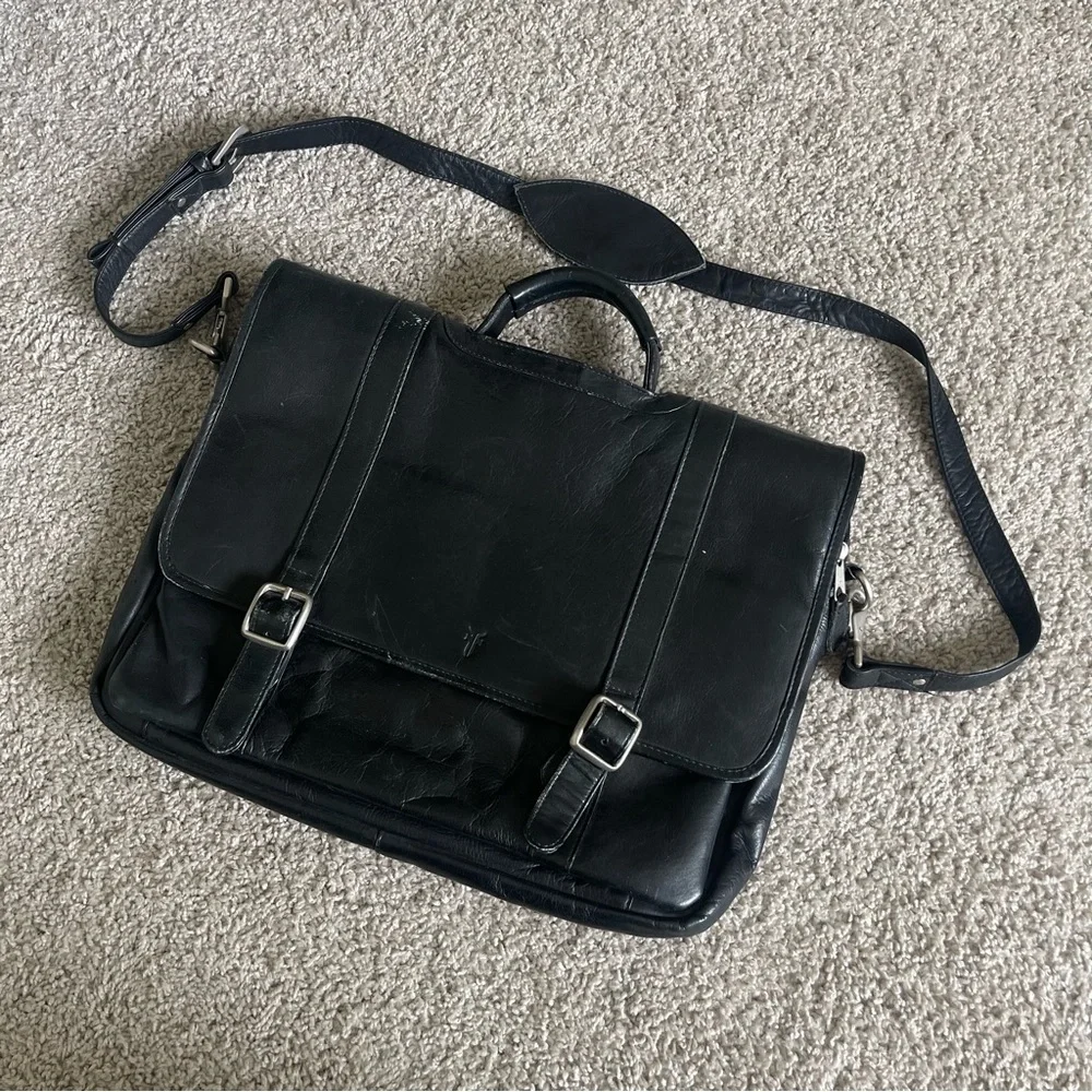 Frye Laptop Strap Leather Bag